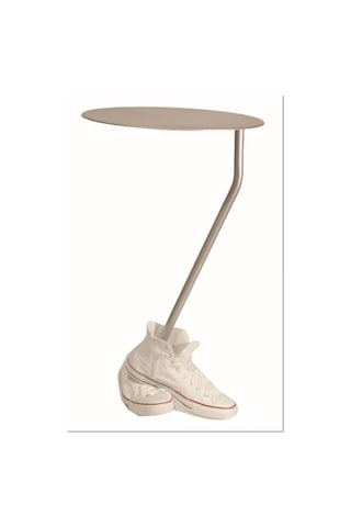 Antartidee Yuvarlak Tablalı Ayakkabı Tasarımlı Yan Sehpa