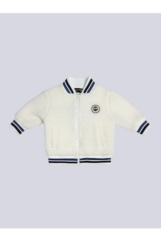 Fenerbahçe Bebek Şeritli 6 Renk Logolu Sweat Ekru