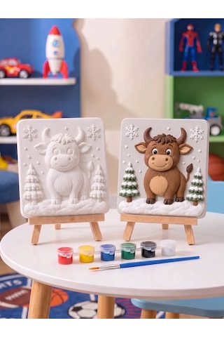 15x15 Sevimli Boğa Taş Boyama Seti Çocuk Ve Yetişkin Hobi Kiti 15x15 Sevimli Boğa Taş Boyama Seti Çocuk Ve Yetişkin Hobi Kiti
