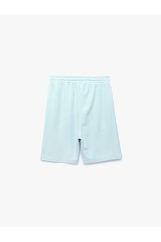 Koton Regular Fit Cepli Bermuda Beli Bağcıklı Şort Mavi 6sam40068mk