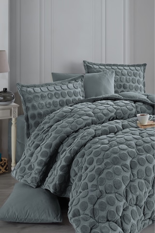 Nordqueen Wellsoft Jakarlı Tek Kişilik Uyku Seti Perle Gri