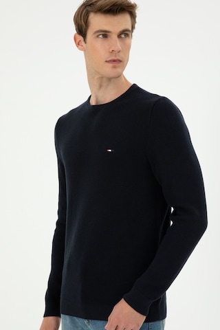 U.S. Polo Assn. Erkek Slim Fit Bisiklet Yaka Lacivert Basic Kazak 50298282-VR033