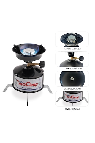 İksa Mocamp Kamp Ocağı Gazlı Kamp Ocağı - Kırmızı