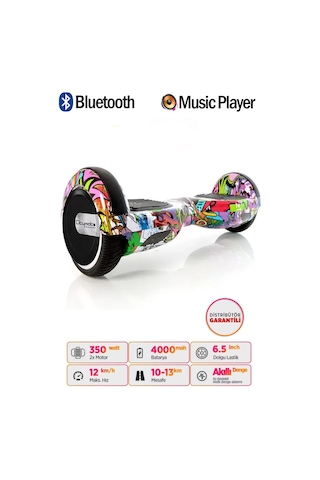Citymate Elektrikli Kaykay Hoverboard Akıllı Denge 6.5 Inch + Hoverkart + Çanta Extrem Paket D04