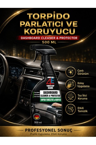 4e Care Torpido Parlatıcı , Plastik, Tampon Temizleme Koruma Sütü 500 Ml
