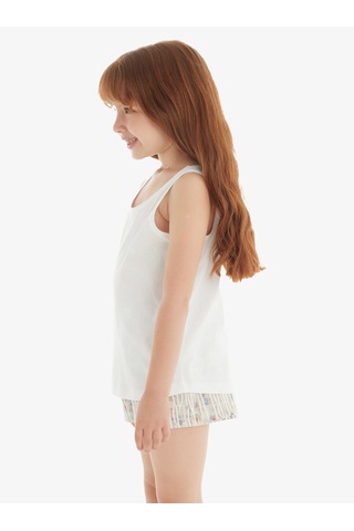 Kız Çocuk T-shirt 60570 - Beyaz Beyaz