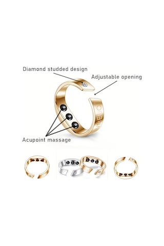 Altın Xl Horlama Önleyici Yüzük - Altın Kaplama, 3 Anti-horlama Boncuğu İle Rahat Akupresür Cihazı, Nefes Alma Ve Uyku Desteği İçin, 4 Boyutta Mevcut