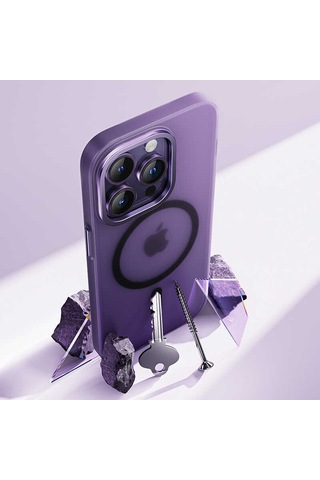 Benks Apple Uyumlu iPhone 14 Plus Kılıf Sararmayan Wireless Şarj Destekli Benks Yeni Seri Magnetik Haze Kapak BENKS-TA83755