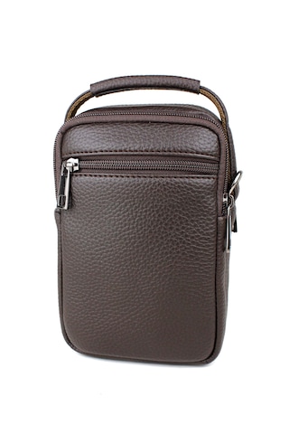 Erkek Kahverengi Çok Cepli Askılı El Ve Omuz Çantası Kahverengi