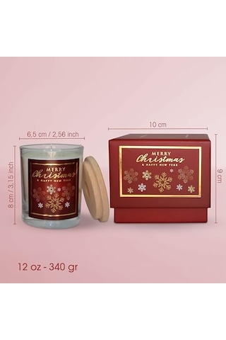 Charm Lab Candle Yılbaşı Hediyesi, Kar Tanesi, Ahşap Ve Baharatlı Sandal Kokulu, Doğal Bio Balmum, 135 G Kokulu Mum, 40 Saat Yanma Süresi, Lüks Kutulu, Kadın Ve Erkek İçin Şık Yılbaşı Hediyesi 50 x 22