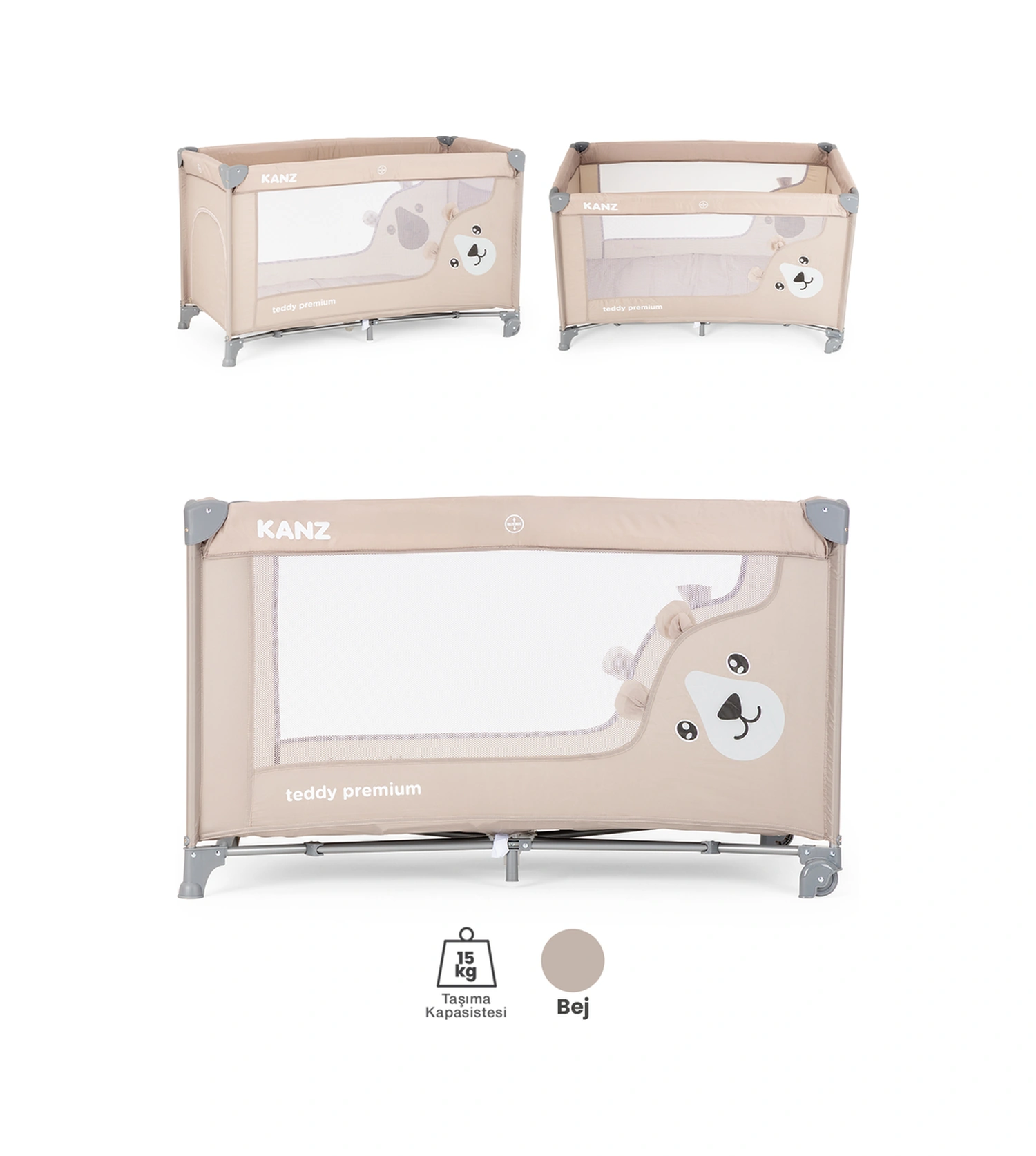 Kanz Teddy Premium Oyun Parkı Ve Park Yatak Bej 60 X 120