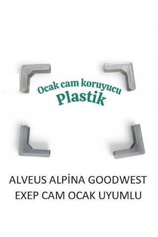 Alveus Goodwest Alpina Exom Uyumlu Ankastre Cam Ocak Koruması 0.6 Mm