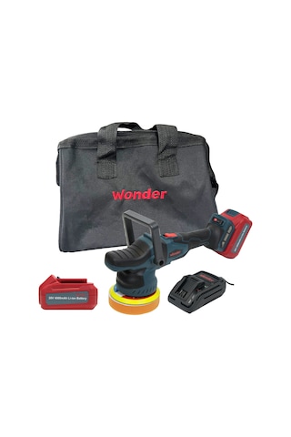 Wonder WAZ11S 20V 4.0AH Li-ion Çift Akülü Kömürsüz Orbital Polisaj Makinesi 125 MM