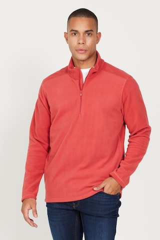 AC&Co / Altınyıldız Classics Anti-pilling Tüylenme Yapmayan Standart Fit Dik Yaka Polar Erkek Sweatshirt Mercan