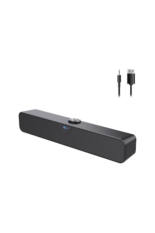 Lecoo DS102 Kablolu USB/AUX 6W Soundbar Taşınabilir Stereo Hoparlör Siyah