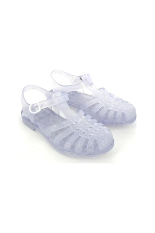 Meduse Sunmif Mat Argent Paillete - Mat Şeffaf Kadın Sandalet-7983 Mat Şeffaf