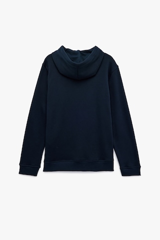 Koton Erkek Şardonlu Basic Kapşonlu Sweatshirt Lacivert