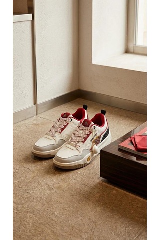 Ms Premium 053261526 Erkek Spor Ayakkabı Ivory Moon Grey Black Red