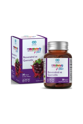 Resverol Plus Resveratrol ve Quercetin Takviye Edici Gıda 30 Tablet Resverol Plus Resveratrol ve Quercetin Takviye Edici Gıda 30 Tablet