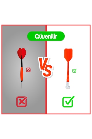4 Oklu Mıknatıslı Dart Seti Çift Yönlü Manyetik Dart