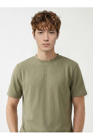 Erkek T-shirt Lf2043667 Haki