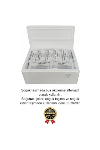 Premium Güvenli Dayanıklı Malzeme Seyahat Yolculuk Yiyecek Soğutucu Jel Poşet Buz Aküsü 480gr 10adet Çok Renkli