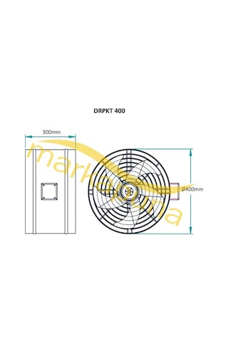 Fanex DRPKT 400 Aksiyel 5500 m³/h 40 cm Kanal Tipi Fan