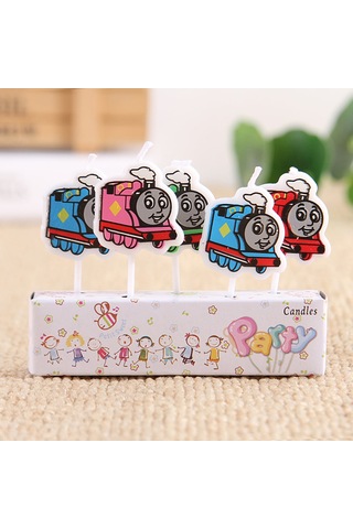 Vıp Thomas Bırthday Candle Thomas Pasta Mumu 5 Adet Thomas Doğum Günü Mumu Thomas Doğum Günü Mumları Renkli