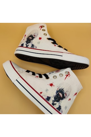 Günlük Unisex Spor Ayakkabı Tokyo Ghoul Desenli Sneakers (525021261)