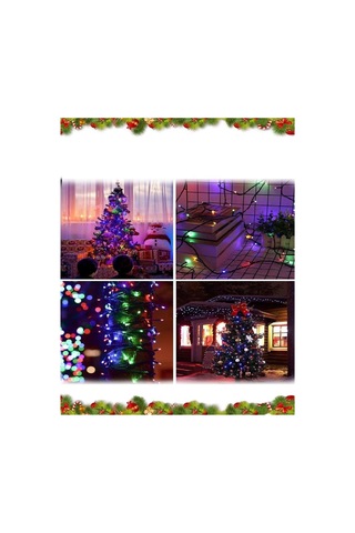 10mt Rgb 100 Led Fişli Noel Parti Yılbaşı Ağaç Dekoratif Aydınlatma Lambası Animasyonlu Süsleme Pembe