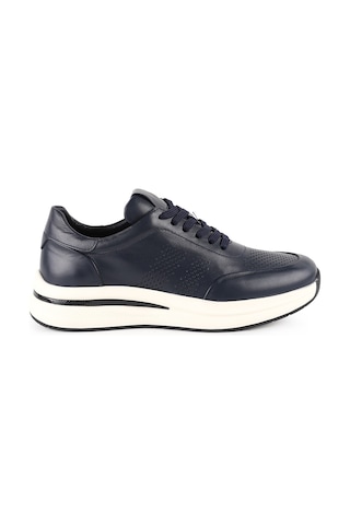Lbr H1130 Antik Deri Erkek Sneaker - Eva Tabanlı Bağcıklı Günlük Spor Ayakkabı Lacivert