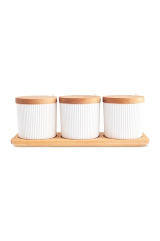 Karaca  Massimo 3'lü Ahşap Standlı Baharat Takımı