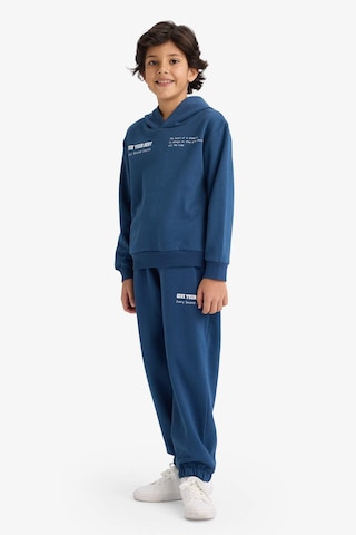 Defacto 2li Takım Baskılı Kapüşonlu Sweatshirt Eşofman Altı Erkek Çocuk G5640a825cwın249 İndigo-ın249