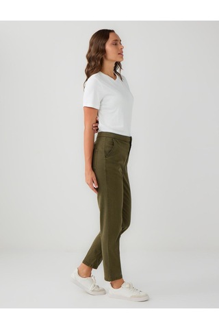 Jimmy Key Haki Normal Bel Normal Paça Gabardin Pantolon 5ww184558310