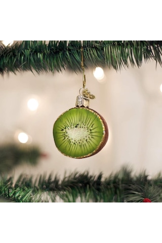 Lexroo Noel Ağacı İçin Kivi Cam Üflemeli Süsler Standart