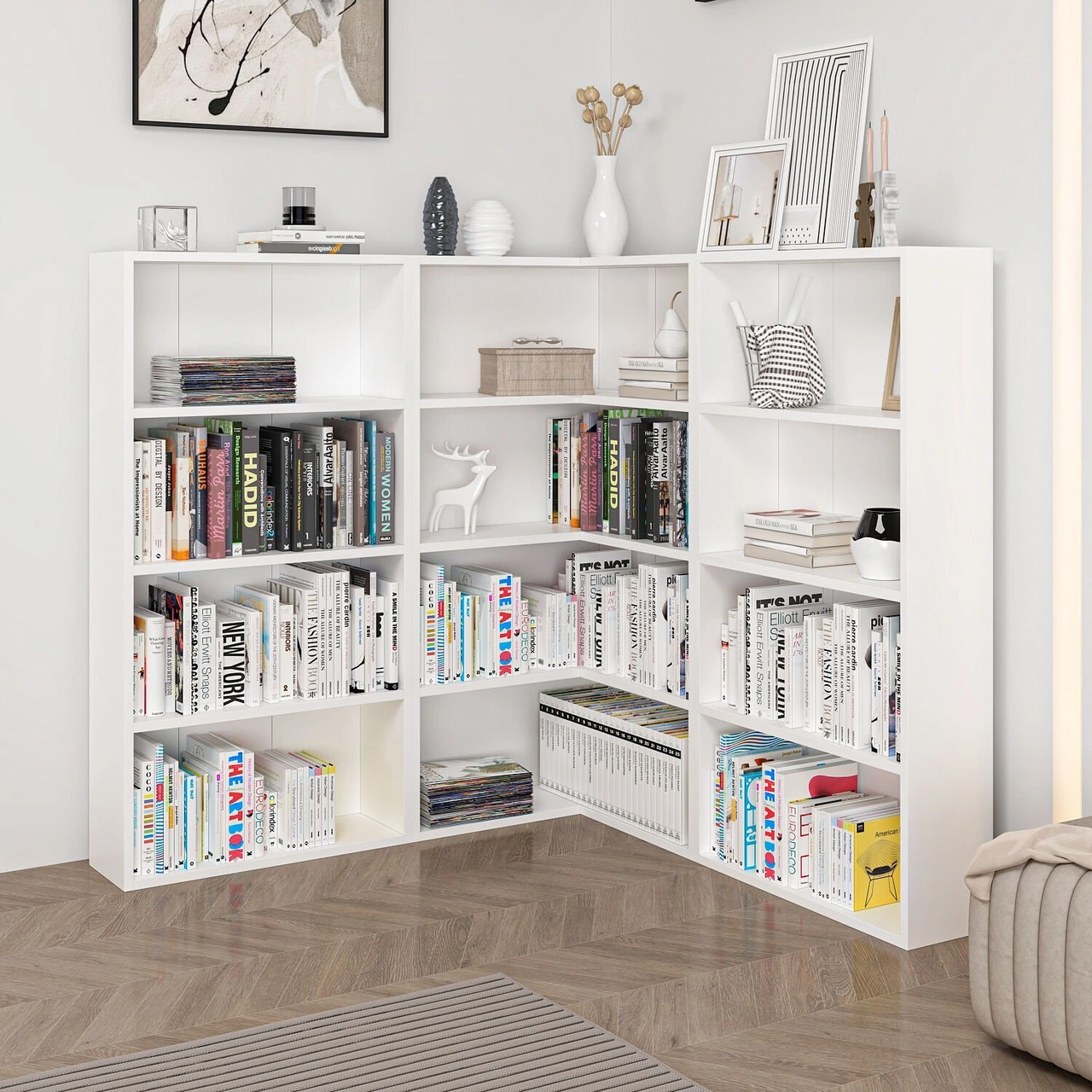 Adel Köşe Set 3 - Beyaz Beyaz