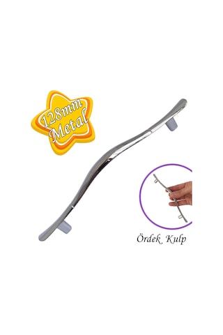 Ördek Kulp Krom 128 Mm Kulp Mobilya Mutfak Dolabı Çekmece Dolap Kapak Kulpu Kulbu Metal Kulpları