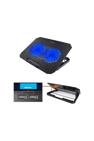 Koodmax N99 Çift Fanlı Laptop Soğutucu - 8 Kademeli Standlı Notebook Soğutucu