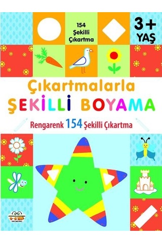 3 Yaş Ve Üzeri Çıkartmalarla Şekilli Boyama 146 Şekilli Çıkartma