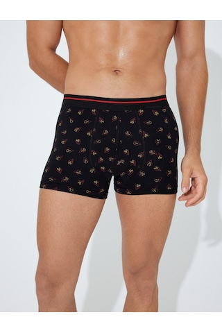 Koton 3'Lü Boxer Seti Minimal Baskılı Beli Lastikli Çok Renkli Bordo Desenli 5Wlm90010Mk Bordo