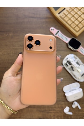 Apple iPhone 17 Pro Max Uyumlu Süper İnce Mat Ultra Thin Silikon Kılıf Çöl