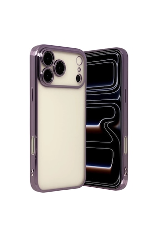 Apple Apple iPhone Uyumlu 17 Pro Max Razer Lensli Silikon - Mor