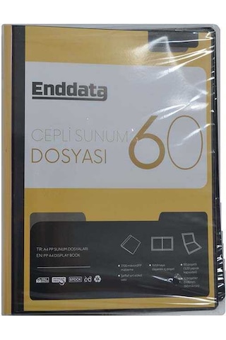 Enddata Ön Cepli Sunum Dosyası 60'lı Siyah 1260-3