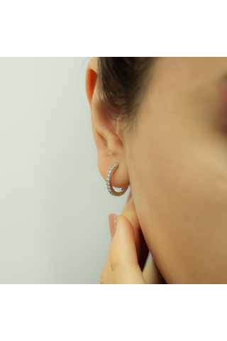 Lova Pırlantalı Halka Küpe - 3030017