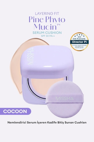 Missha Layering Fit Pine Phyto Mucin Serum Cushion SPF30 Pa++ Cocoon