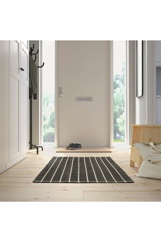 Ikea Rıdstıg Büyük Halı, Gri-kırık Beyaz, 80x180 Cm, Dikdörtgen