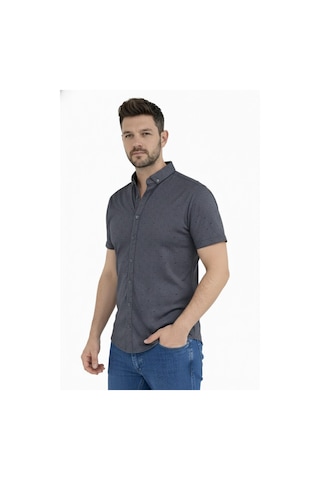 Baglan Erkek Dügmeli Polo Yaka Tişört R4310 Bgl-st02771 Füme