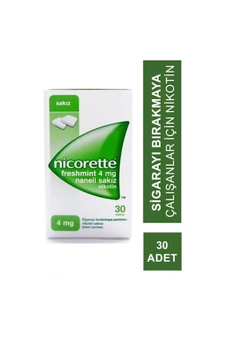 Nicorette Freshmint 4mg Naneli 30 Lu Nikotin Sakızı