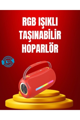 Mey İthalat Suya Dayanıklı 20w Rgb Hoparlör Bluetooth, Usb, Sd Kart Ve Aux Girişli