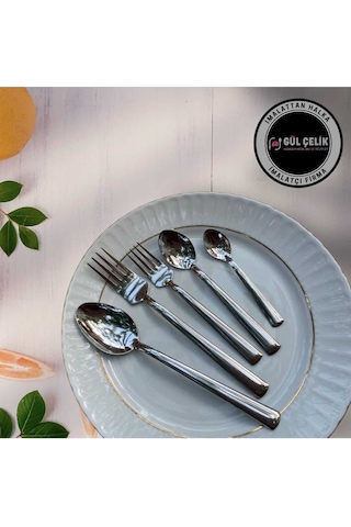 Kaveh Çatal Kaşık Seti 6 Kişilik 30 Parça 18/0 Kalite 1mm İnox